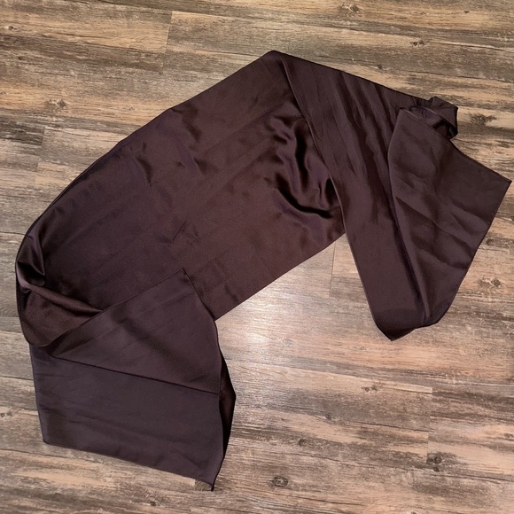 David’s Bridal Brown Satin Wrap 80 inch - Picture 3 of 7